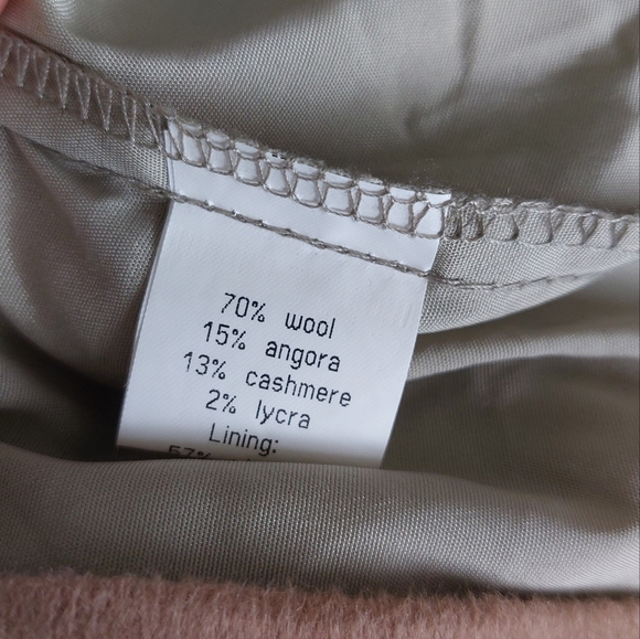 Jigsaw Pencil Skirt Wool Angora Cashmere Blend Beige Size 14 Fuzzy Midi 34"W - Picture 10 of 11